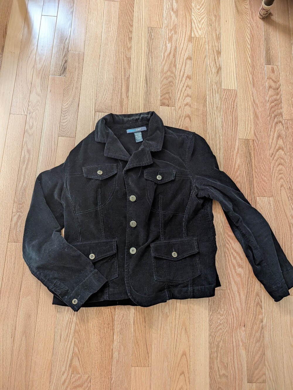 Black Ribbed Jacket Large - Picture 3 of 6